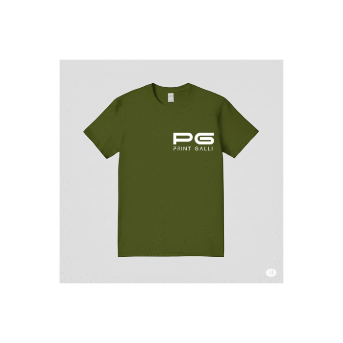 PG- Ruffty Classic Military Green Round Neck T-Shirt DTG-5 - Image 1