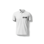 PG-Carbon Cotton Pique White Polo T-Shirt