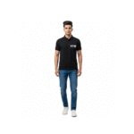 PG-Carbon Cotton Pique Black Polo T-Shirt - Image 2