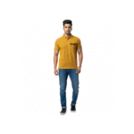 PG-HO2 Men's Polyester Yellow Round Neck T-Shirt - Image 2