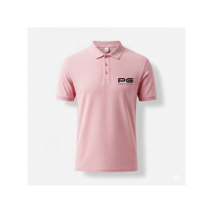 Adidas Men’s Dry-Fit Pink Polo T-Shirt - Image 1