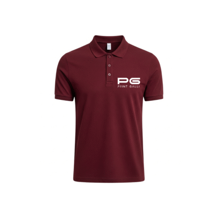 PG-Carbon Cotton Pique Marron Polo T-Shirt