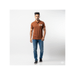 PG-Carbon Cotton Pique Chestnut Polo T-Shirt - Image 2