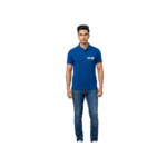 PG-Flying Machine Men’s Dry-Fit Royal Blue Polo T-Shirt - Image 2
