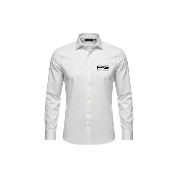 PG-Arrow Men’s Pure Cotton Formal Shirt(Unisex Fit) – White - Image 1