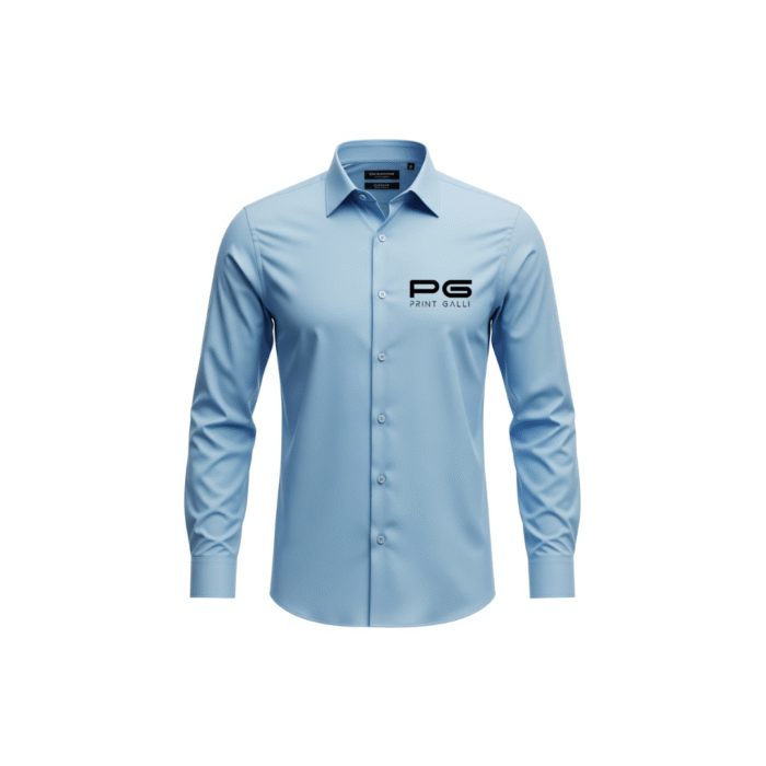 PG-U.S. Polo Assn. Men’s Classic Fit 100% Cotton Shirt(Unisex Fit) – Sky Blue - Image 1
