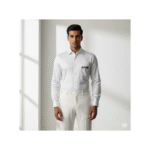 PG-Arrow Men’s Pure Cotton Formal Shirt(Unisex Fit) – White - Image 2