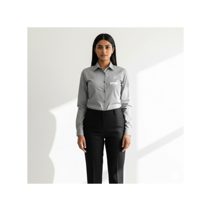 PG-Rare Rabbit Men's Cotton Formal Shirt – Grey - Image 3