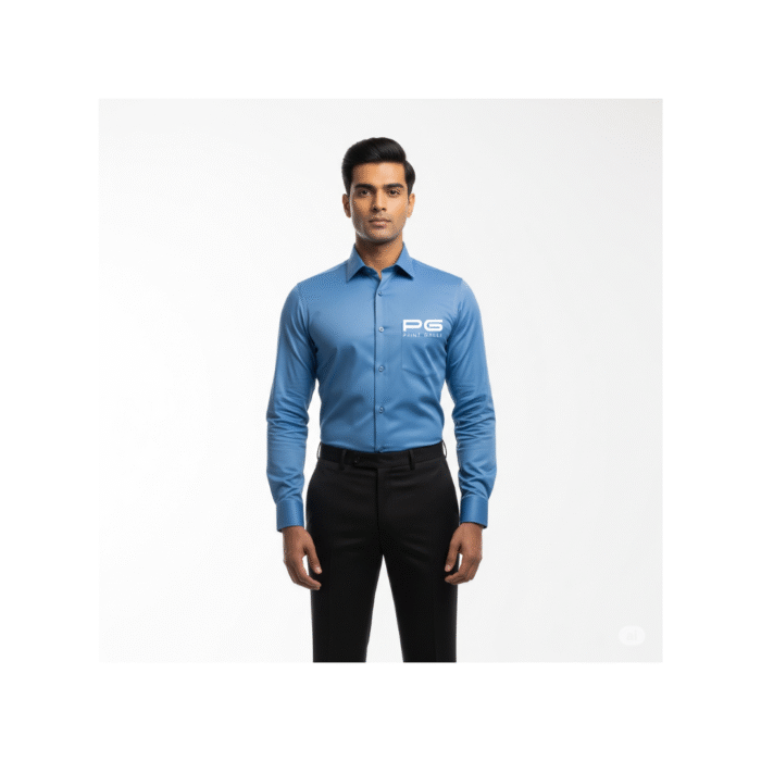 PG-Arrow Men’s Filafil Formal Shirt – Blue - Image 2
