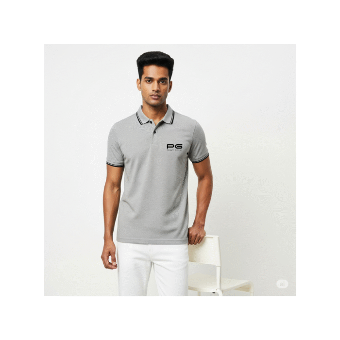 PG-Rare Rabbit Grey Polo T-Shirt (Unisex Fit) - Image 2