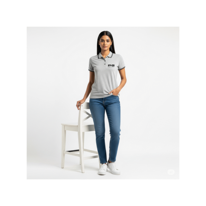 PG-Rare Rabbit Grey Polo T-Shirt (Unisex Fit) - Image 3