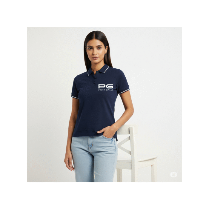PG-Rare Rabbit Navy Blue Polo T-Shirt (Unisex Fit) - Image 3