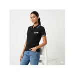 PG-Rare Rabbit Black Polo T-Shirt (Unisex Fit) - Image 3