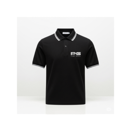 PG-Rare Rabbit Black Polo T-Shirt (Unisex Fit)