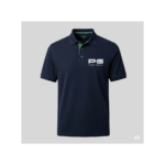 Adidas Navy Blue Polo T-Shirt with Green Collar Accent