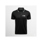 Adidas Black Polo T-Shirt with White Collar Accent