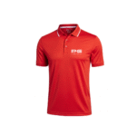 Adidas Red Polo T-Shirt with White Collar Accent
