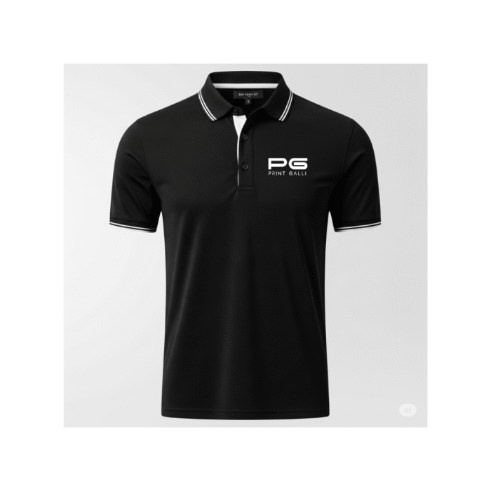 PG- Ruffty Tipping Black Polo T-Shirt - Image 1