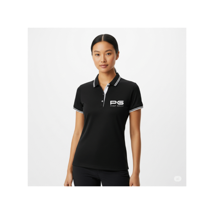PG- Ruffty Tipping Black Polo T-Shirt - Image 3