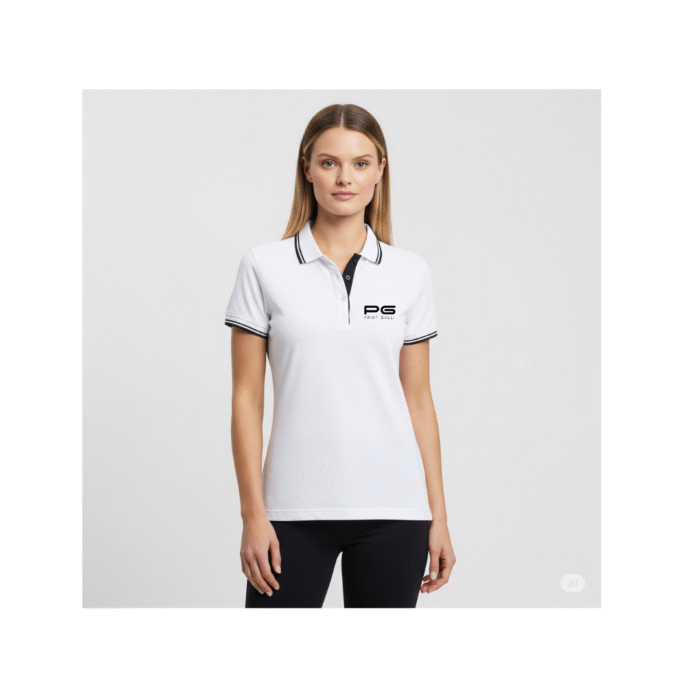 PG- Ruffty Tipping White Polo T-Shirt - Image 3