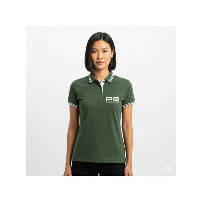 PG- Ruffty Tipping Military Green Polo T-Shirt - Image 2