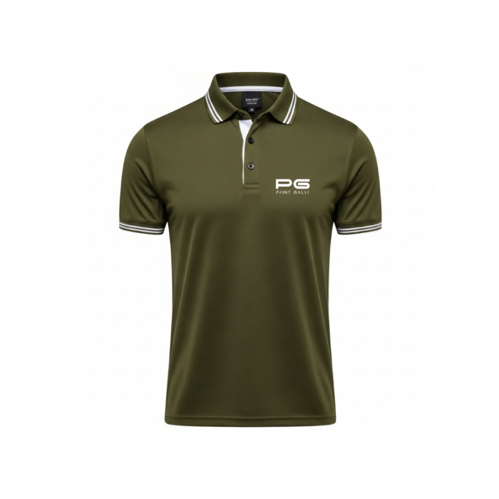 PG- Ruffty Tipping Military Green Polo T-Shirt - Image 1