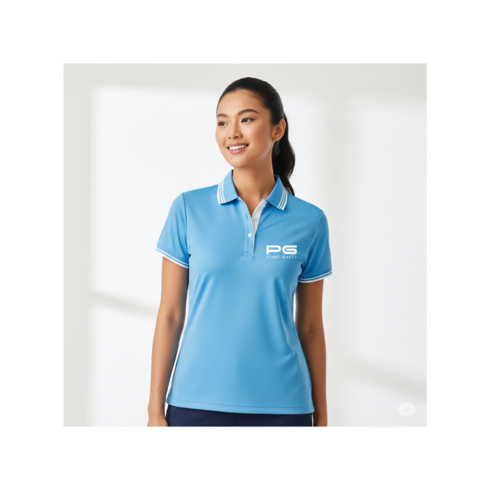 PG- Ruffty Tipping Sky Blue Polo T-Shirt - Image 2