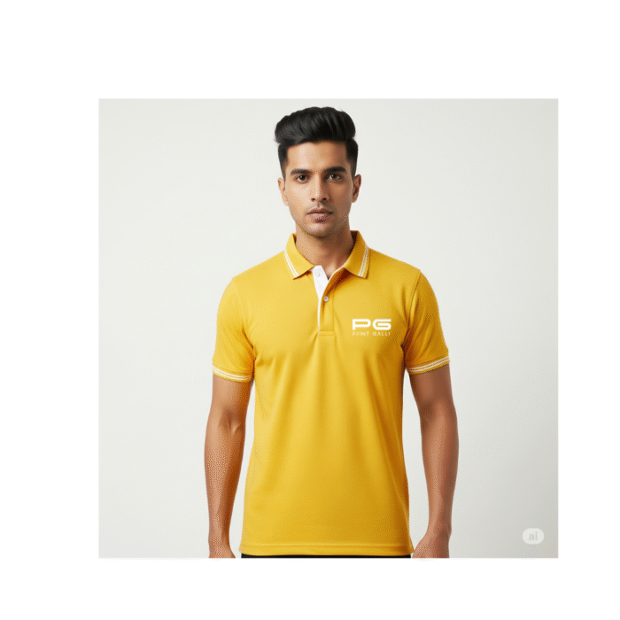 PG- Ruffty Tipping Yellow Polo T-Shirt - Image 2