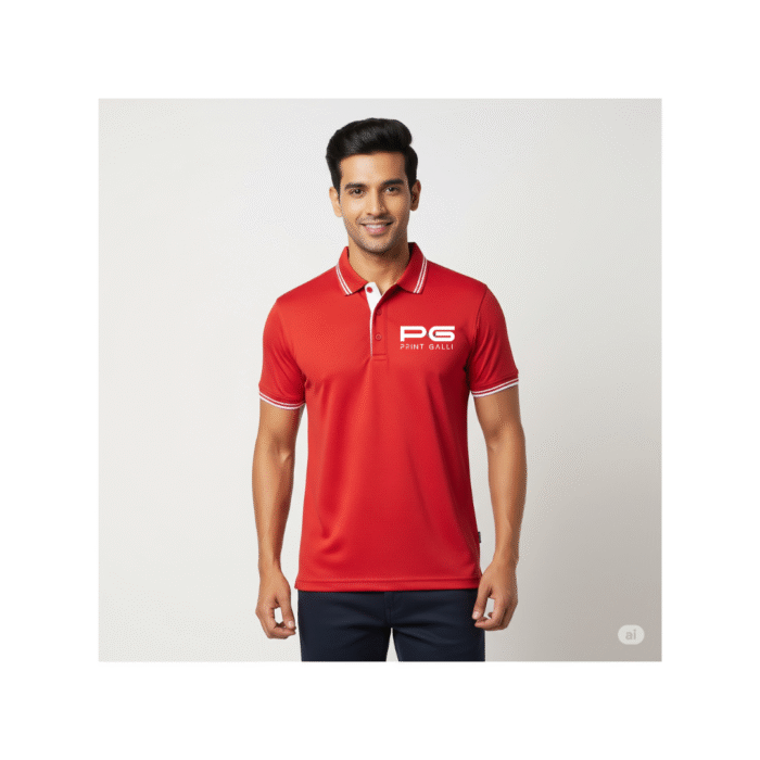 PG- Ruffty Tipping Red Polo T-Shirt - Image 3