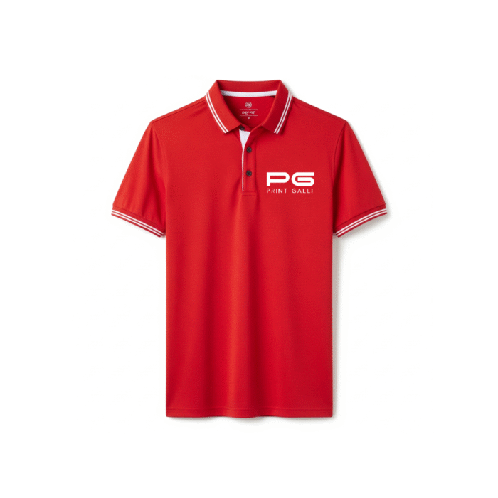 PG- Ruffty Tipping Red Polo T-Shirt - Image 1