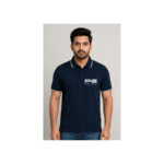 Adidas Navy Blue Polo T-Shirt with White Collar Accent - Image 2