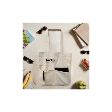 PG-Eco Friendly Premium Canvas Tote Bag with Dual Front Pockets