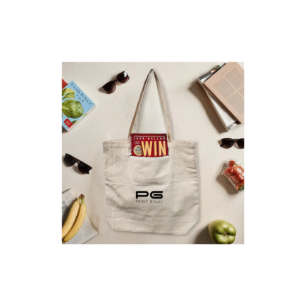 PG-Eco Friendly Premium Canvas Tote Bag with Secure Back Zipper Pocket