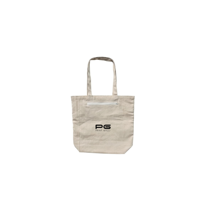 PG-Eco Friendly Premium Canvas Tote Bag with Secure Back Zipper Pocket - Image 2