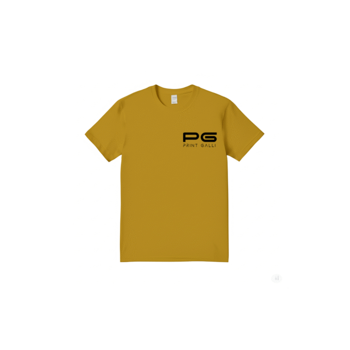 PG-HO2 Men's Polyester Yellow Round Neck T-Shirt - Image 1